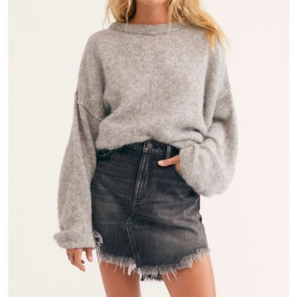 Free People Dresses & Skirts - We The Free NEW Maverick Black Denim Skirt